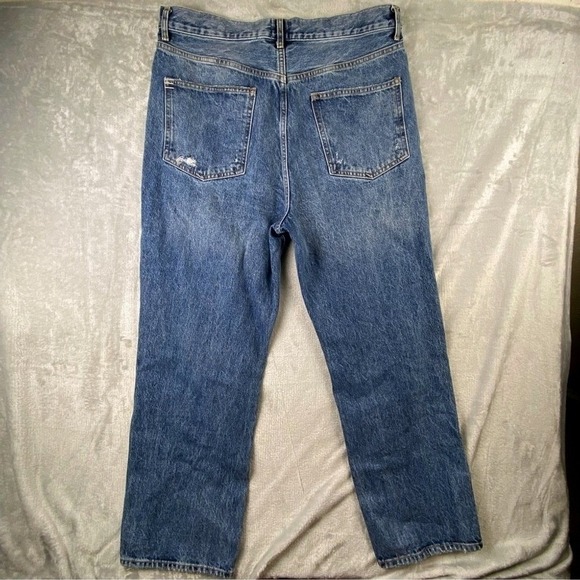 BDG Urban Outfitters Relaxed Straight Jeans Distressed Blue Mens Size 31 - Picture 2 of 9